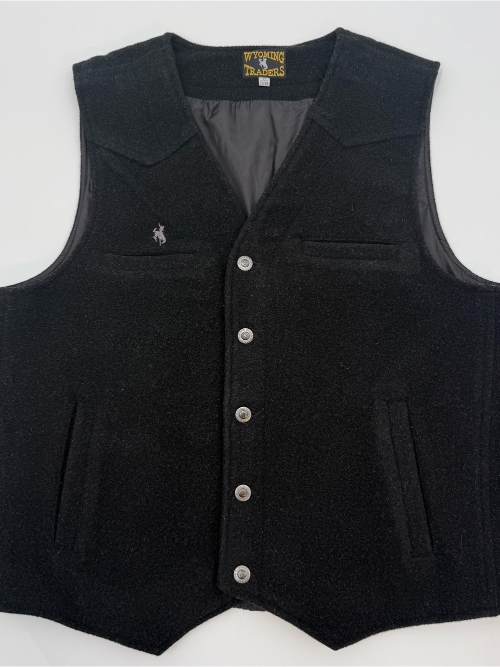 Wyoming Traders Men's Black Wool Vest